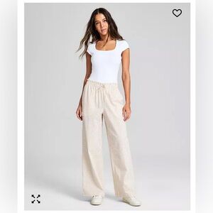 And Now This Gingham Print Straight Leg Cotton Pants